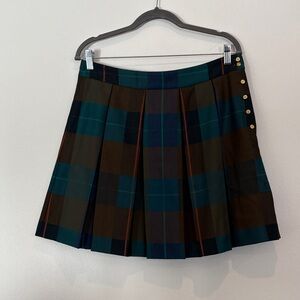 Tommy Hilfiger Green and Blue Plaid Mini Skirt